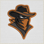 Masked Bandit Mascot Embroidery Design