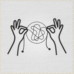 Mental Health Untangled Knot - Main Light embroidery designs