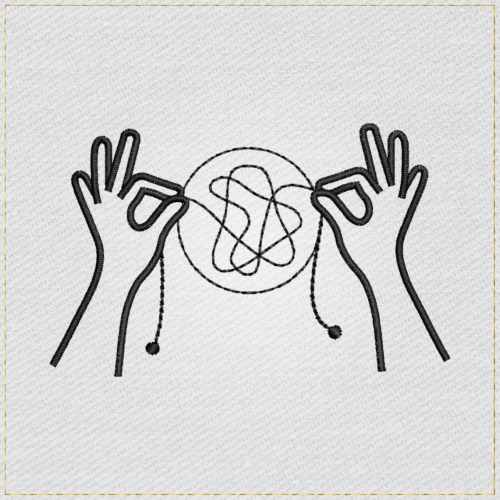 Mental Health Untangled Knot - Main Light embroidery designs