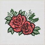 Old School Tattoo Roses Embroidery Design