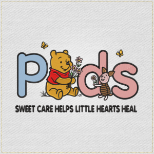 Pediatric Nurse Winnie Pooh And Piglet - Main Light embroidery designs