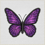 Pink Purple Butterfly Embroidery Design