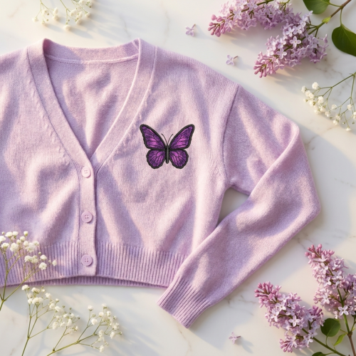 Pink Purple Butterfly - mockup_1 embroidery design variant