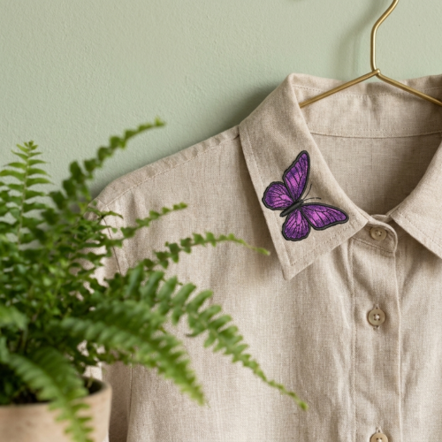 Pink Purple Butterfly - mockup_2 embroidery design variant
