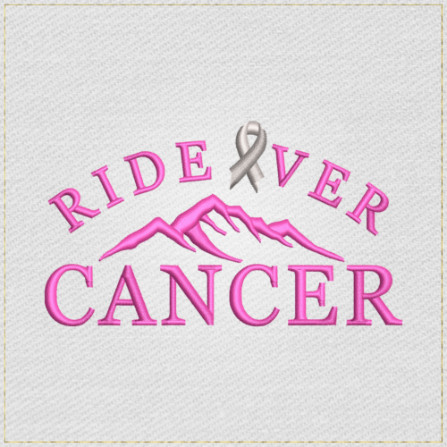 Ride River Cancer - Main Light embroidery designs