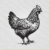 Gallina de granja rústica-Luz principal-1 Rustic Farmhouse Hen - Main Light embroidery designs