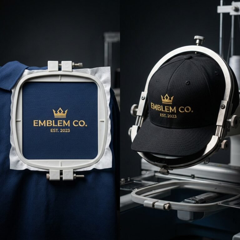 Flat embroidery hoop vs curved cap driver stabilization - Hats vs flats comparison by ABDigitizing