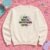 One Mental Breakdown Later embroidery design stitched on a crewneck sweatshirt