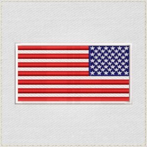 Reversed USA Flag Embroidery Design