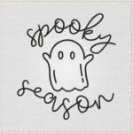 Spooky Season Ghost Embroidery Design