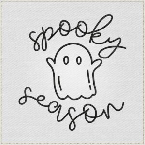 Spooky Season Ghost Embroidery Design