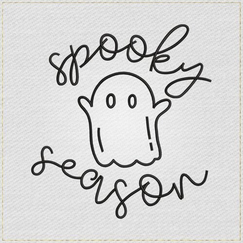 Spooky Season Ghost embroidery design