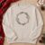 Christmas Berry Wreath Monogram Frame embroidery design stitched on a crewneck sweatshirt