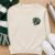 Mustang Horse Head Mascot Applique and Filled embroidery design stitched on a crewneck sweatshirt