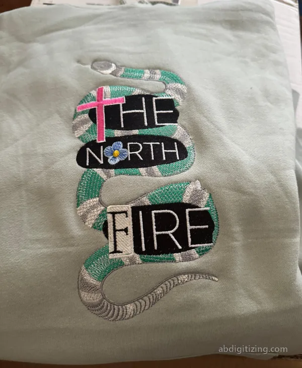 The North Fire Snake Embroidery design