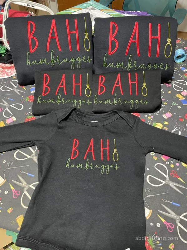 Doodle puff embroidery font emboridery outcome