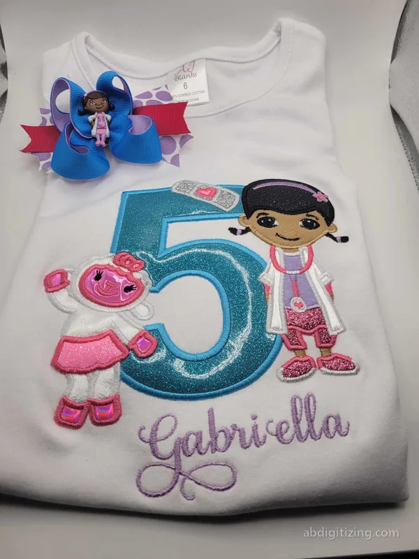 Doc McStuffins Applique emboridery design