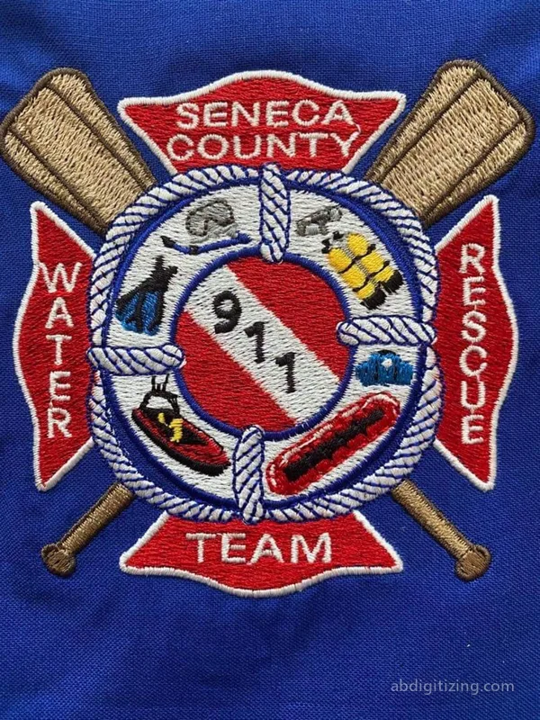Seneca County Water Rescue Team Embroidery Design