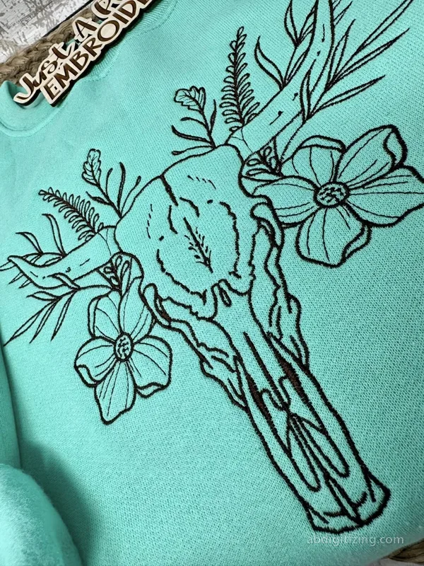 Goat Line Work Machine Embroidery Design