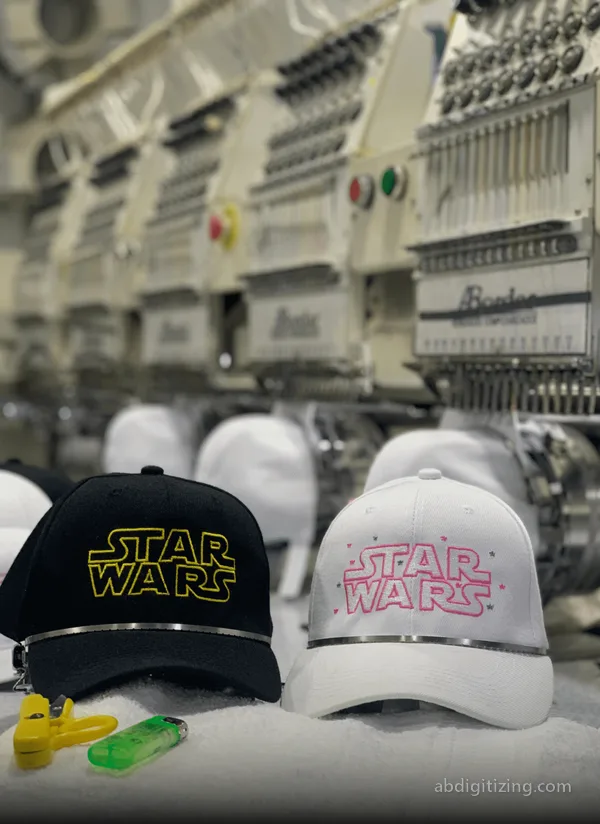 star wars embroidery design on a hat
